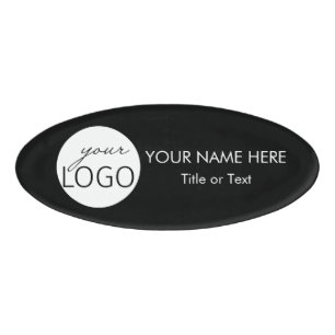 Name des Logopersonals Oval Magnet Abzeichen Namenschild