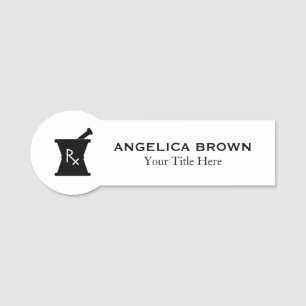 Name des Logos des Apothekers Mortar Pestle Namensschild
