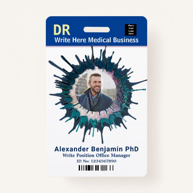 Name des Logos für das Foto eines Mitarbeiters Bar Ausweis (Vorderseite)