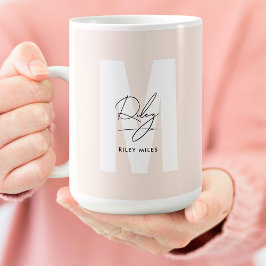 Name des Logos für die klassische Monogramm-Beschr Kaffeetasse