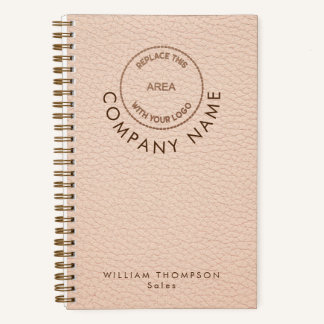 Name des Logos QR für Lederfirmen für Creme-Imitat Notizbuch