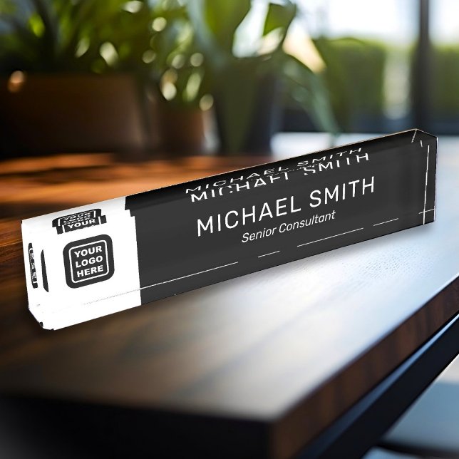 Name des Logos und Bezeichnung des Jobs Namensplakette (Von Creator hochgeladen)