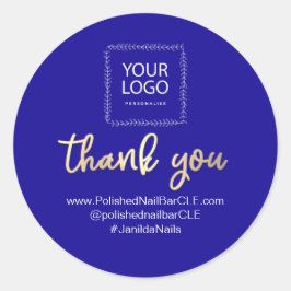 Name des Logounternehmens Vielen Dank, dass Sie Go Runder Aufkleber