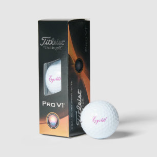 Name des Mädchens mit rosa Kristall Golfball