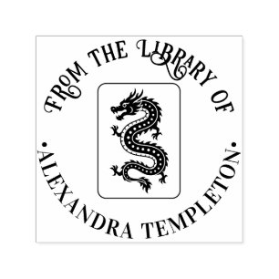Name des Mahjong-Drachen-Kachelbibliotheksbuchs Permastempel