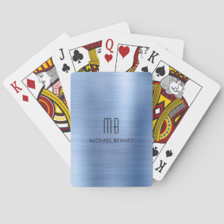 Name des Metallic Monogramms aus Edelstahl Spielkarten