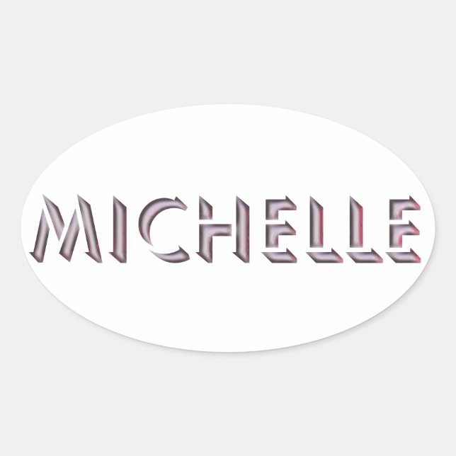 Name des Michelle-Aufklebers Ovaler Aufkleber (Vorderseite)