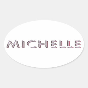Name des Michelle-Aufklebers Ovaler Aufkleber