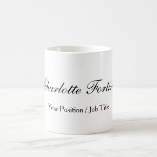 Name des Minimalistischen klassischen Handschrifte Kaffeetasse
