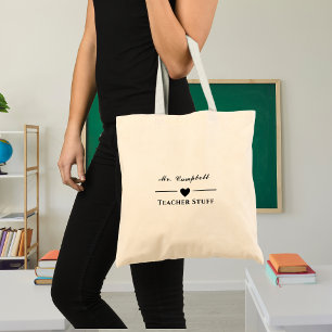 Name des Minimalistischen Lehrers Tote Tag Tragetasche