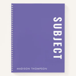 Name des Minimalistischen Lila Schulleiters Notizbuch