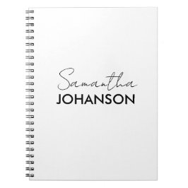 Name des Minimalistischen Monogramm-Skripts Notizblock