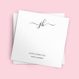 Name des Minimalistischen Monogramm-Skripts Post-it Klebezettel