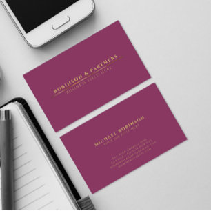 Name des Minimalistischen Unternehmens   Gold Line Visitenkarte