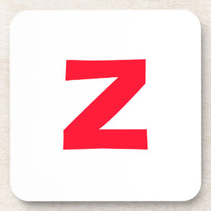 Name des Mit Monogramm Großbuchstabens in Rot Getränkeuntersetzer