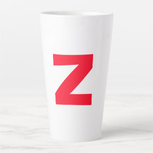 Name des Mit Monogramm Großbuchstabens in Rot Milchtasse