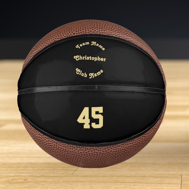 Name des Mit Monogramm Spielerteams Mini Basketball (Custom Monogrammed Player Team Club Name Number Mini Basketball)