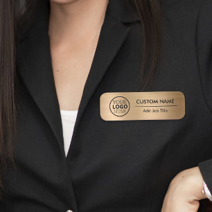 Name des Mitarbeiters des Gold Metal Style Busines Namensschild