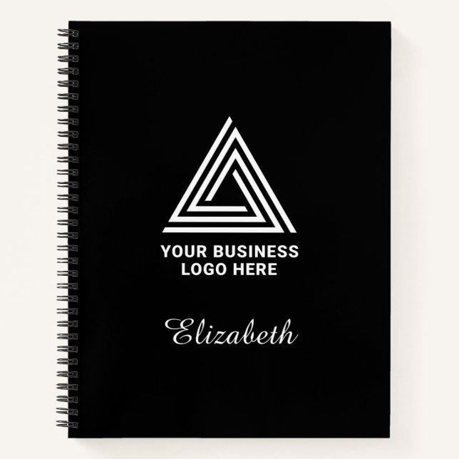 Name des Mitarbeiters des Minimalistischen Logos i Notizbuch (Vorderseite)