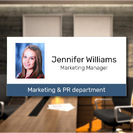 Name des Mitarbeiters im benutzerdefinierten Foto  Namensschild