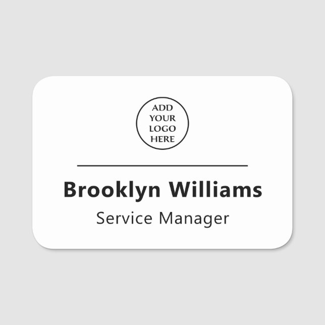 Name des Mitarbeiterstabs des modernen Unternehmen Namensschild (Vorderseite)