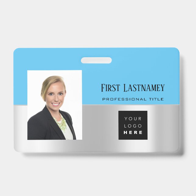 Name des Mitarbeiterzeichens Scanner Grau Ocean Ausweis (Vorderseite)