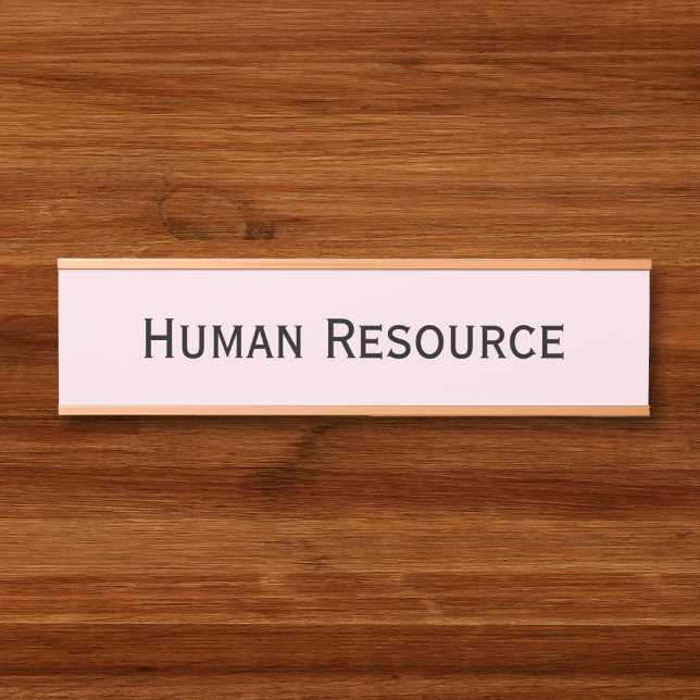 Name des modernen hellrosa Bürogebäudes Türschild (Modern Light Pink Office Room Department Name Door Sign)