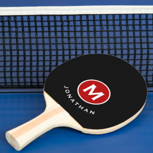 Name des modernen klassischen Schwarzen Monogramms Tischtennis Schläger