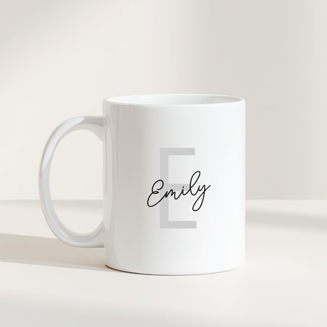 Name des modernen Letter Monogram Kaffeetasse (Von Creator hochgeladen)