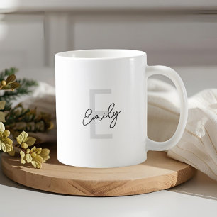 Name des modernen Letter Monogram Kaffeetasse