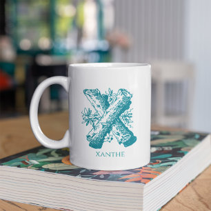 Name des modernen Letter-X-Monogramms Kaffeetasse
