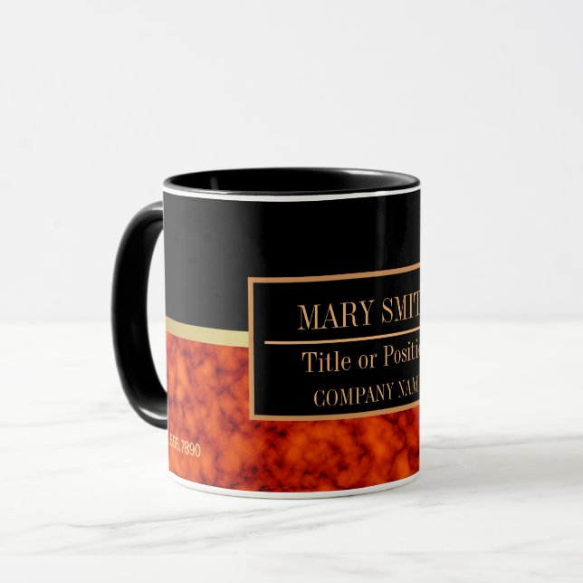 Name des modernen Marmorgeschäftes Tasse (Vorderseite Links)