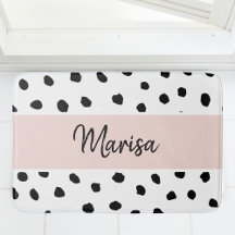 Name des modernen Monogramms | Pastellrosa und sch