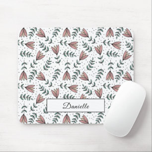 Name des modernen rosa Blumenmusters Mousepad