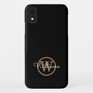  Name des modernen schwarzen Monogram-Skripts Case-Mate iPhone Hülle