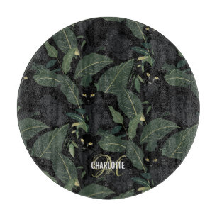 Name des modernen schwarzen Panther-Musters Monogr Schneidebrett