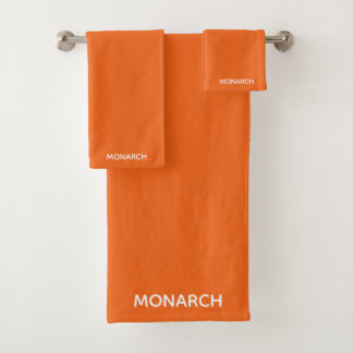 Name des Monarchschmetterlings orange Badhandtuch Set