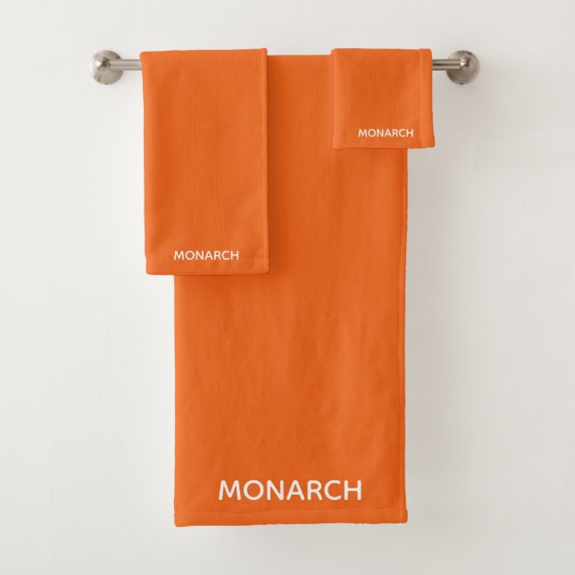 Name des Monarchschmetterlings orange Badhandtuch Set (Insitu)