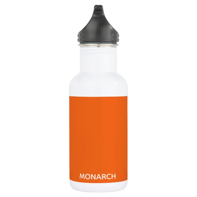 Name des Monarchschmetterlings orange Edelstahlflasche (Rechts)