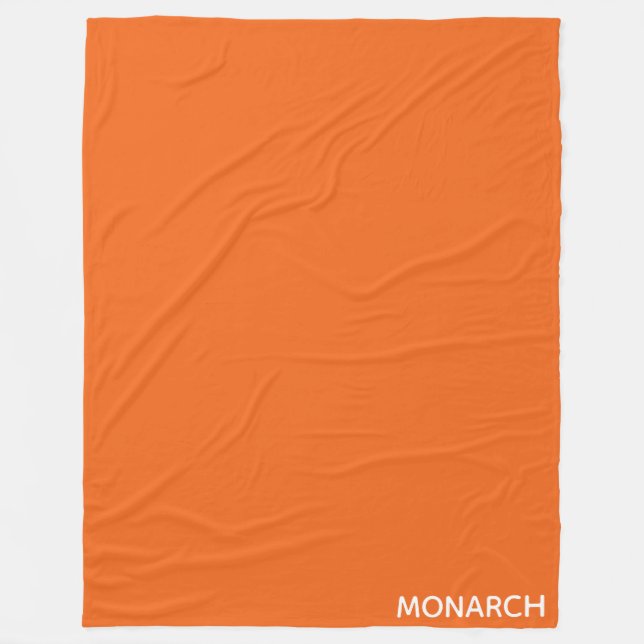 Name des Monarchschmetterlings orange Fleecedecke (Vorderseite)