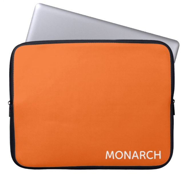 Name des Monarchschmetterlings orange Laptopschutzhülle (Vorderseite)