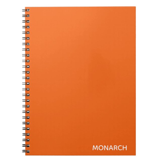 Name des Monarchschmetterlings orange Notizblock (Vorderseite)