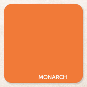 Name des Monarchschmetterlings orange Rechteckiger Pappuntersetzer