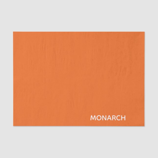Name des Monarchschmetterlings orange Seidenpapier (Vorderseite)