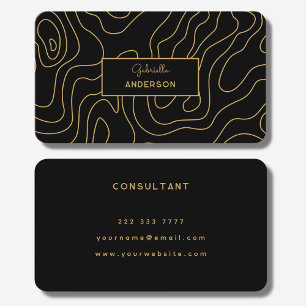 Name des Monogram-Skripts für die abstrakte Goldli Visitenkarte