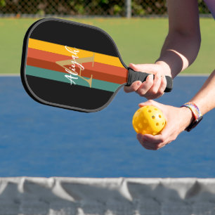 Name des Monogram-Skripts für klassische Retro-Str Pickleball Schläger