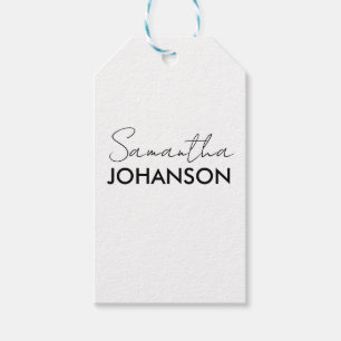 Name des Monogramm-Skripts   Moderne Minimalistisc Geschenkanhänger