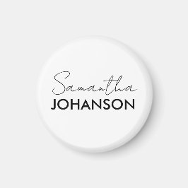 Name des Monogramm-Skripts | Moderne Minimalistisc Magnet