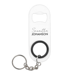 Name des Monogramm-Skripts | Moderne Minimalistisc Mini Flaschenöffner