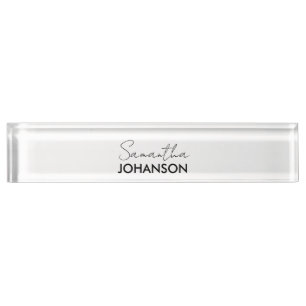 Name des Monogramm-Skripts Moderne Minimalistisc Namensplakette